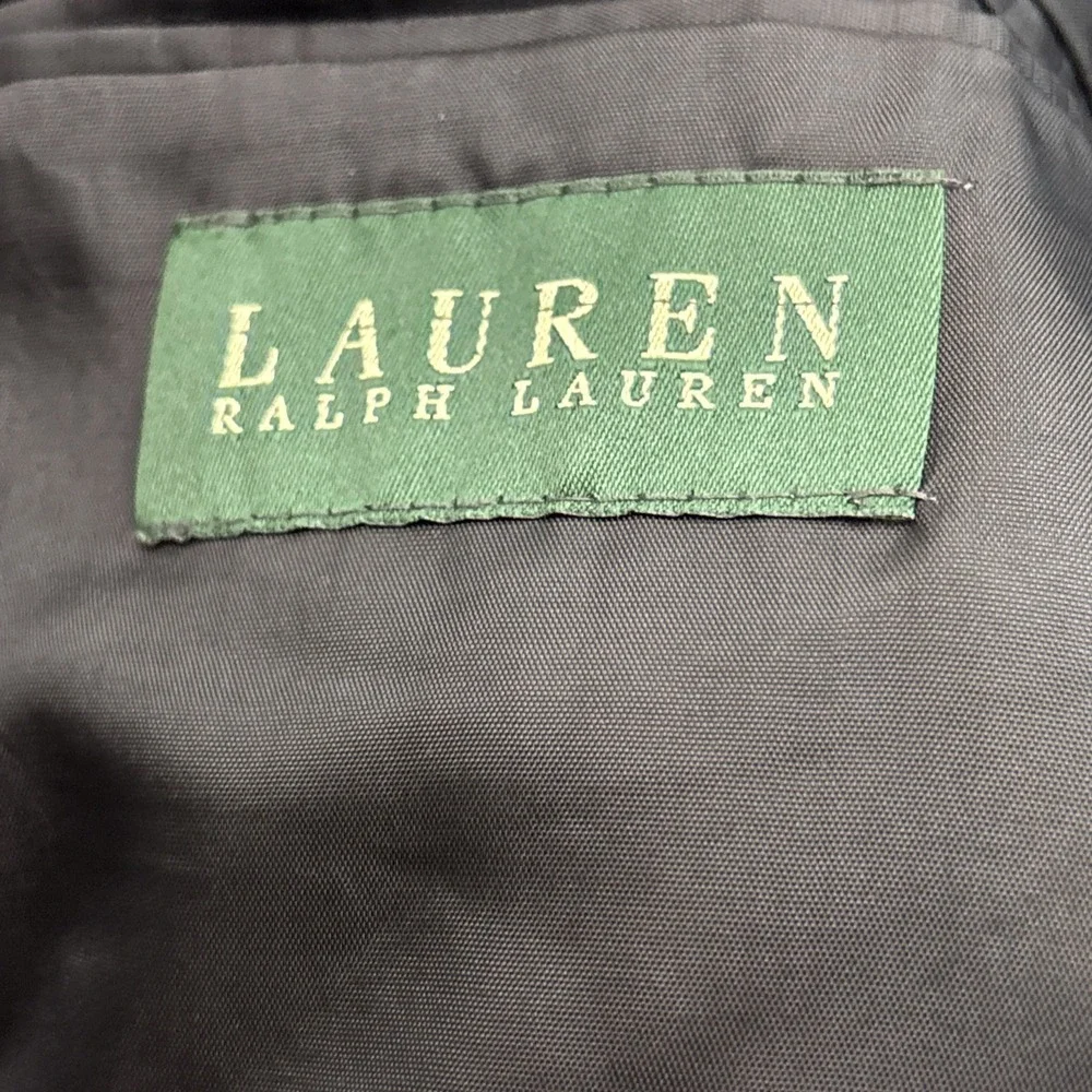 Ralph Lauren Mens Blazer Gray Pinstripe Wool 2 Button Suit Jacket Sport Coat 42R